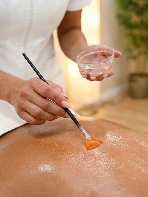 Body skin brightening and exfoliation procedure