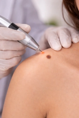 Precise mole removal procedure