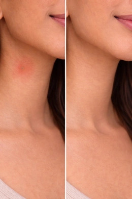 Less skin irritation after skin tag removal