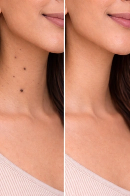 Better skin finish after skin tag removal