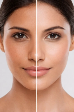 Reduced skin dullness after tan removal treatment