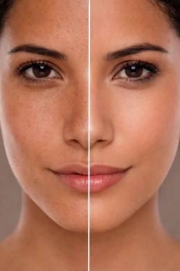 Even skin tone after tan removal treatment