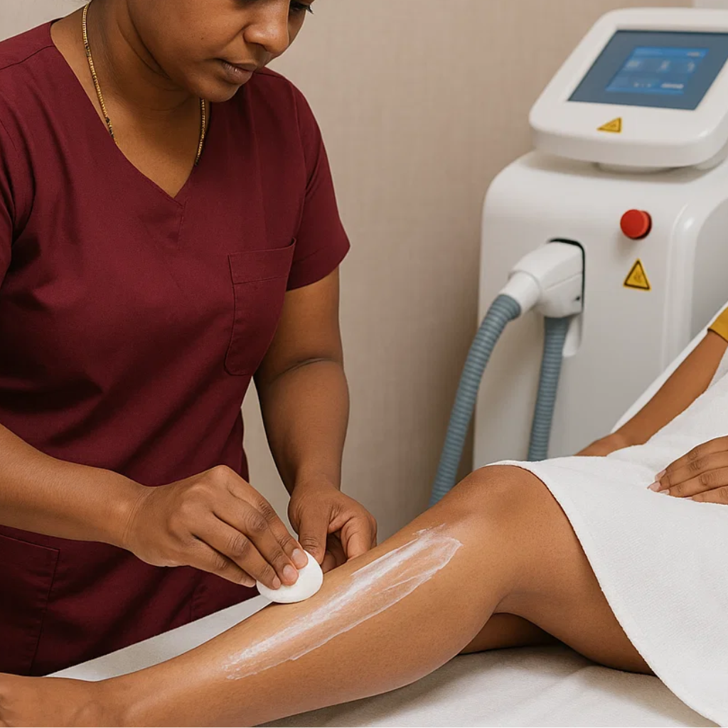 preparing for laser hair removal